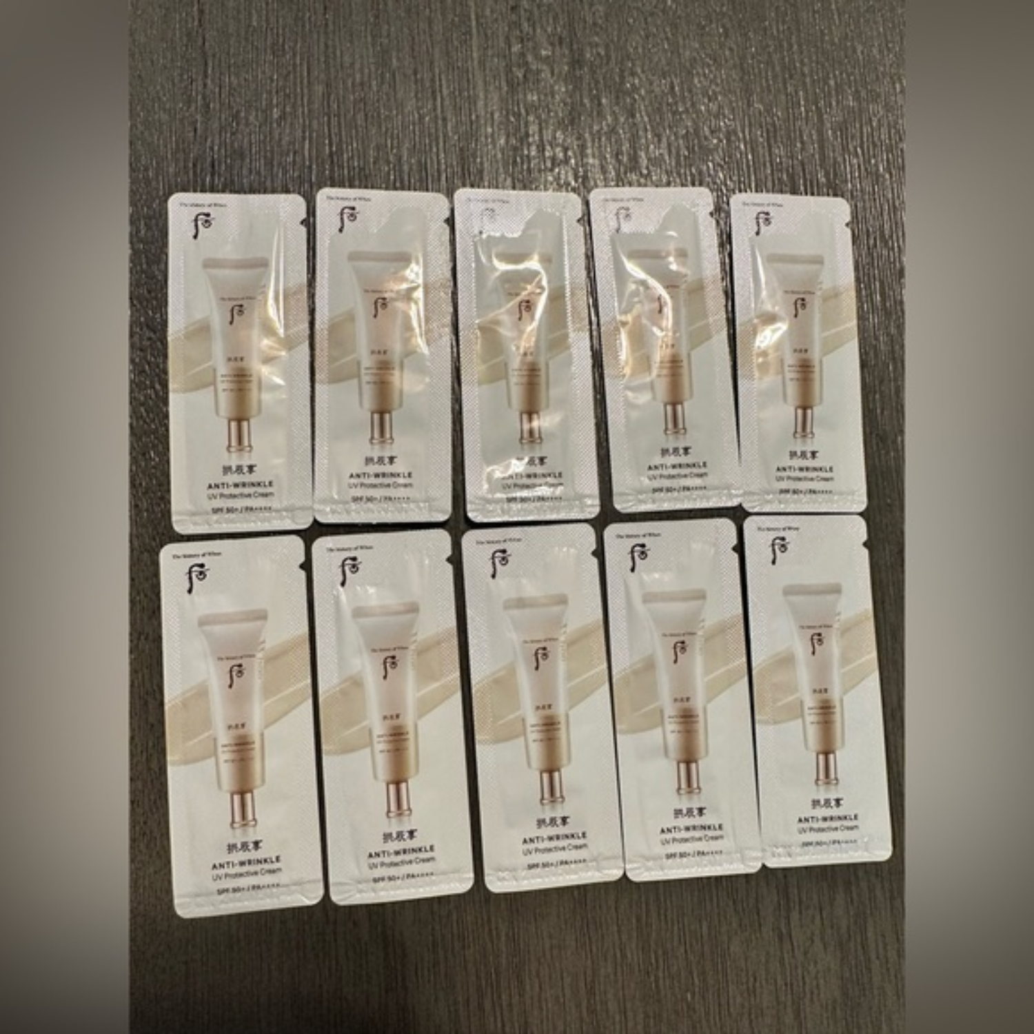 The history of whoo gongjinhyang anti-wrinkle uv protective cream/1ml x 120 packs