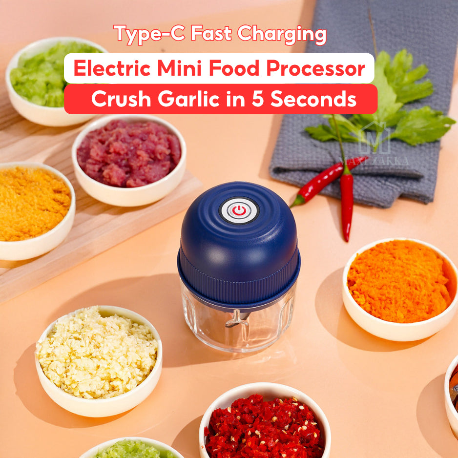 Mini Electric Garlic Crusher & Food Processor Rechargeable