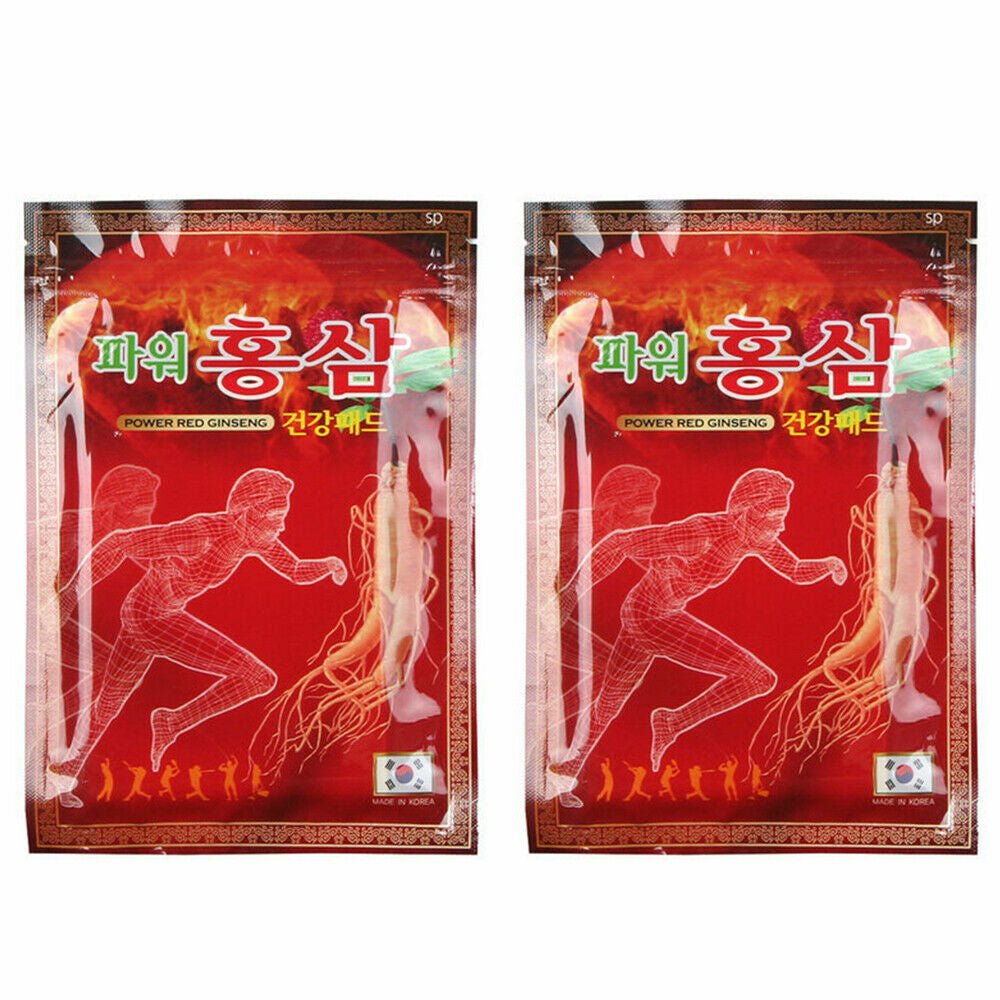 365 Power Red Ginseng Patch Health Hot Pad Pain Relief 20pcs - Lili Beauty