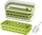 4 Pack Ice Cube Trays with Lid & Storage Bin