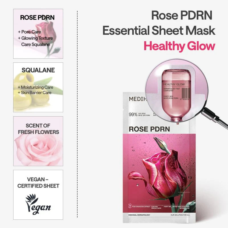 Mediheal Rose PDRN Essential Mask Sheet 24ml x 11ea