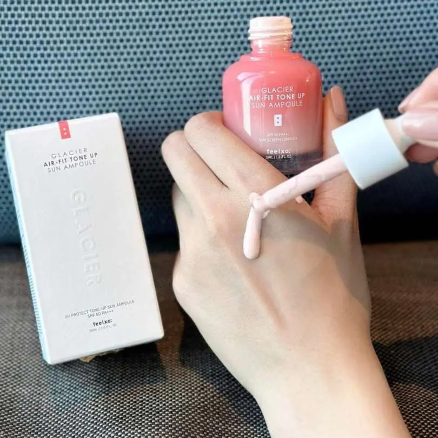 Glacier air fit tone up sun ampoule spf50 PA +++/30ml