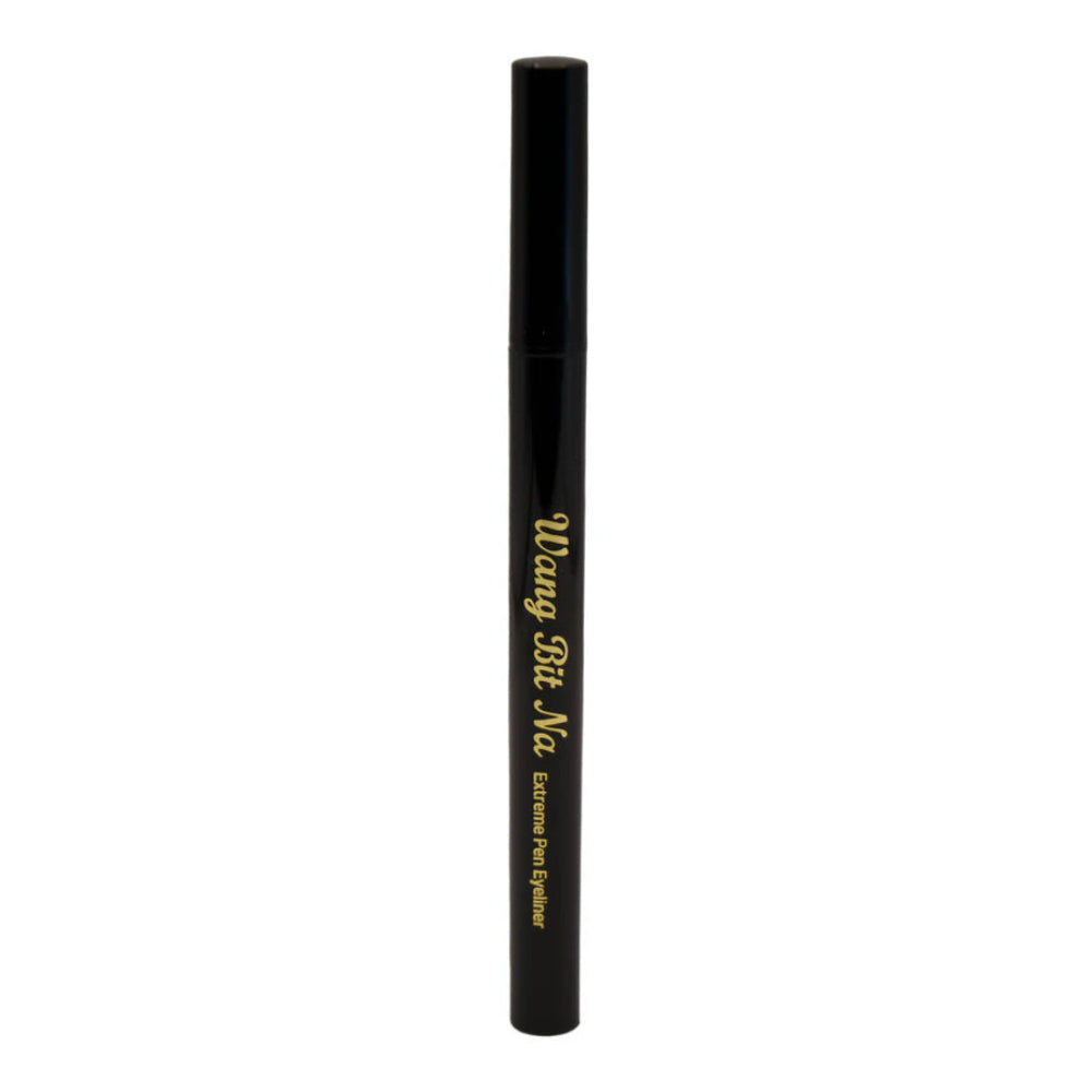 Black eyeliner pen with yellow text on a white background