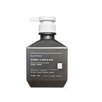 Dark gray bottle with white pump on a white background
