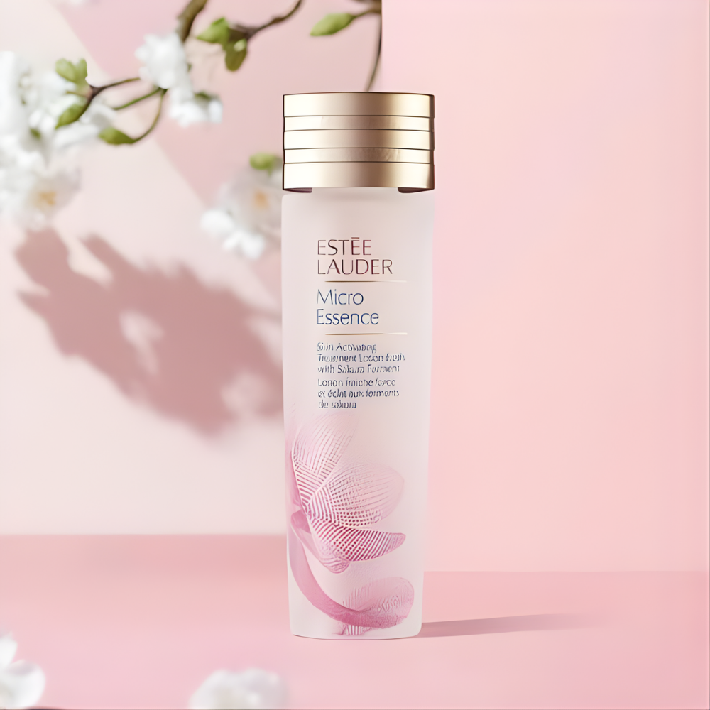 ESTÉE LAUDER Micro Essence Treatment Lotion Fresh with Sakura Ferment 150ml bottle, hydrating and revitalizing skincare