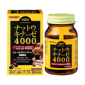 Orihiro Natto Kinase 4000 supplement bottle and packaging on a white background
