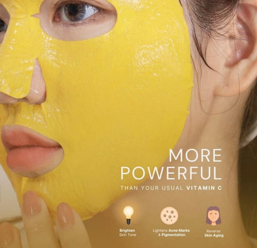 Be Balance Micro Fiber Mask 10 Sheets - Yellow - Idebenone - Lili Beauty