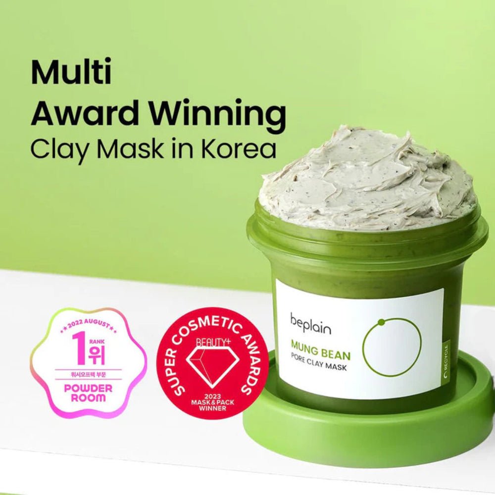 Beplain Mung Bean Pore Clay Mask 120ml + 12ml*4 - Lili Beauty