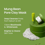 Beplain Mung Bean Pore Clay Mask 120ml + 12ml*4 - Lili Beauty