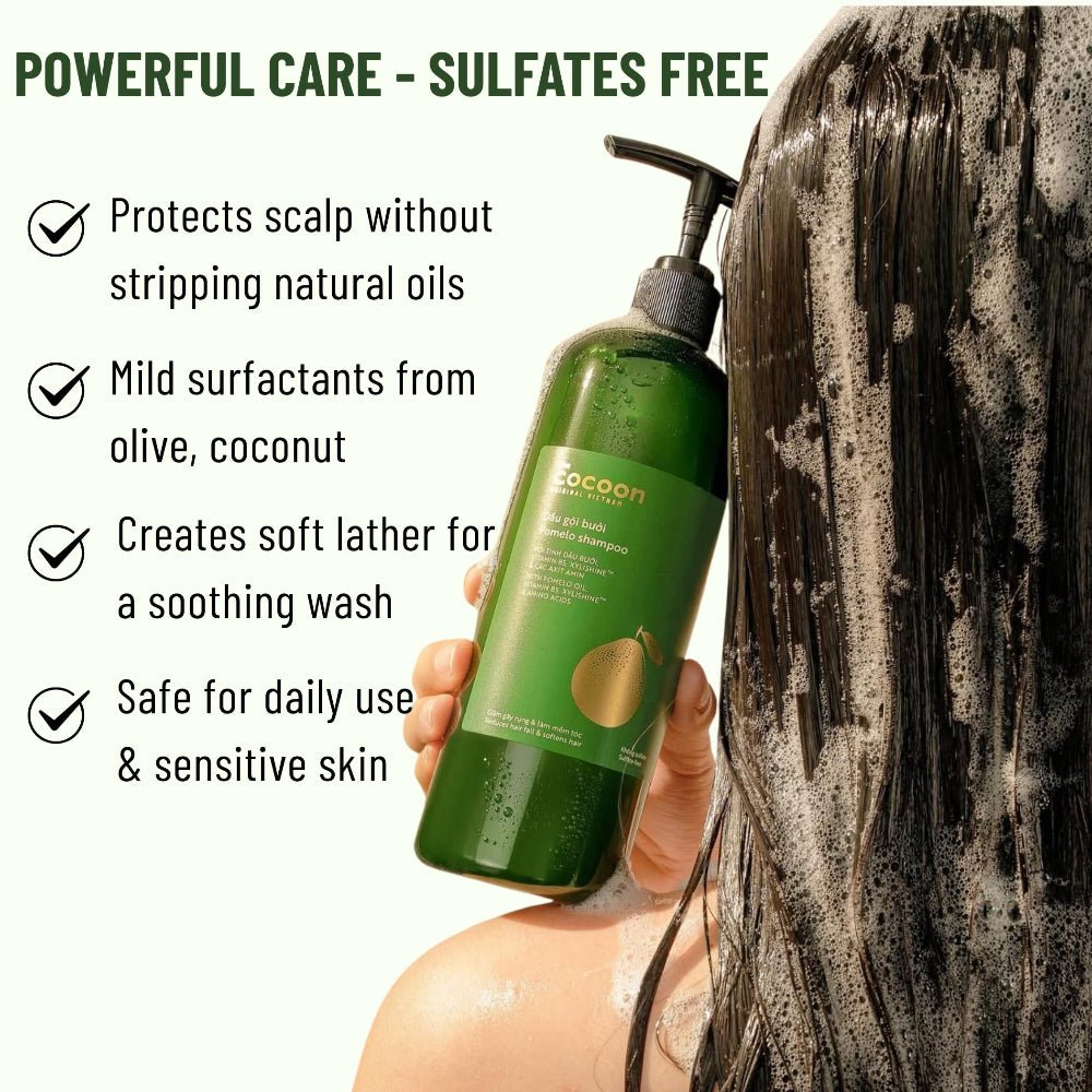 Cocoon Pomelo Hair Shampoo & Conditioner 500ml + 310ml - Lili Beauty