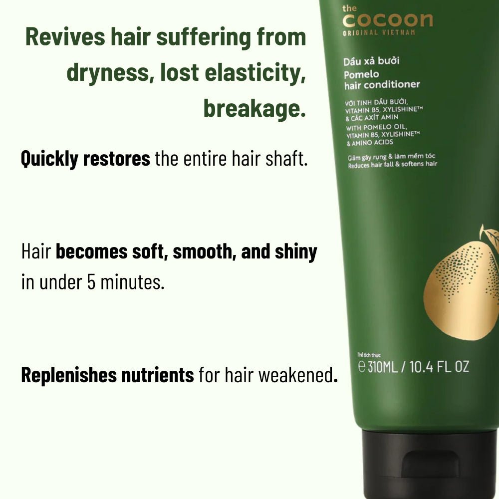 Cocoon Pomelo Hair Shampoo & Conditioner 500ml + 310ml - Lili Beauty