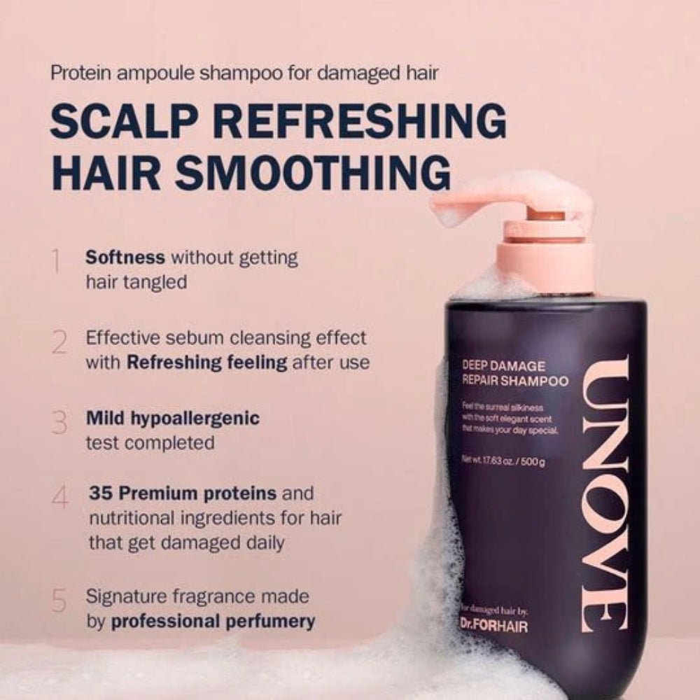 Dr. For Hair Unove Deep Damage Repair Shampoo 500g - Lili Beauty