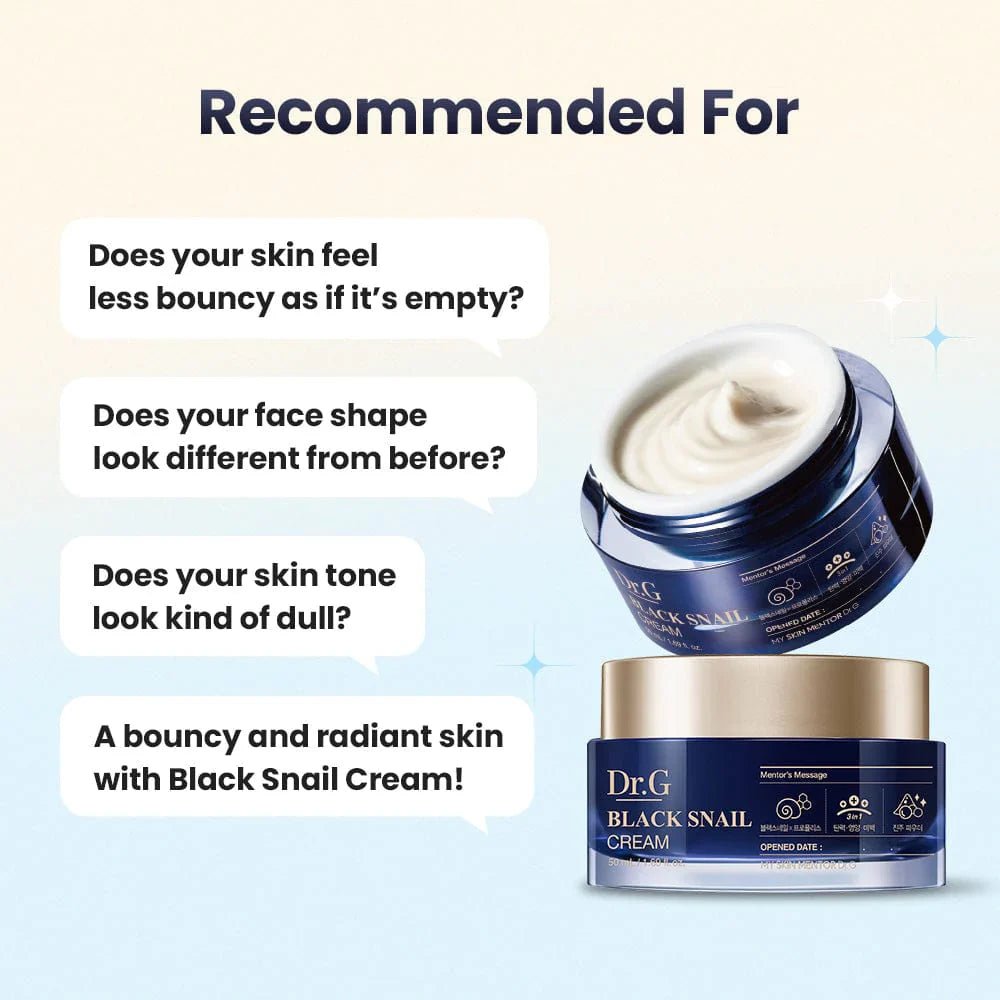 Dr.G Black Snail Cream 50ml+50ml+15ml - Lili Beauty