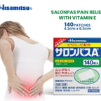 Hisamitsu salonpas pain relief patch/4.2 cm x 6.5 cm (140 patches) - Lili Beauty