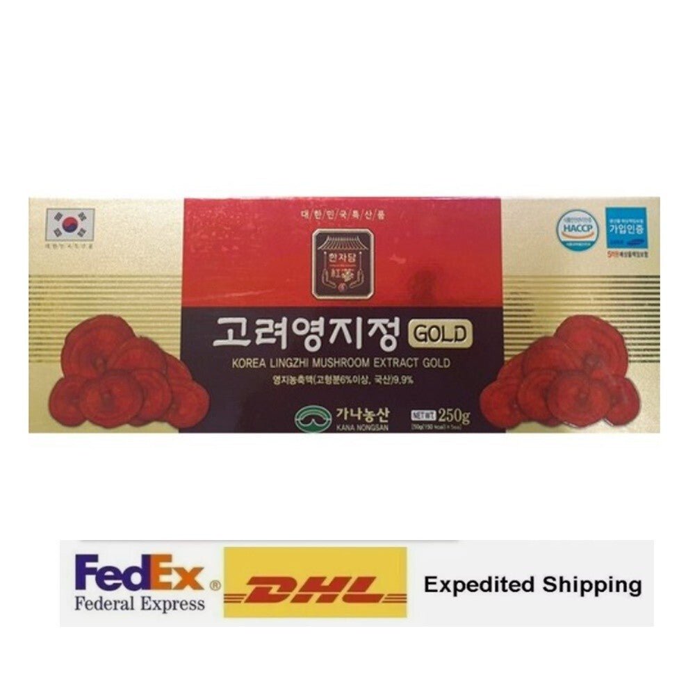 Kana nongsan korea linhzhi mushroom extract gold/50g x 5 bottles - Lili Beauty