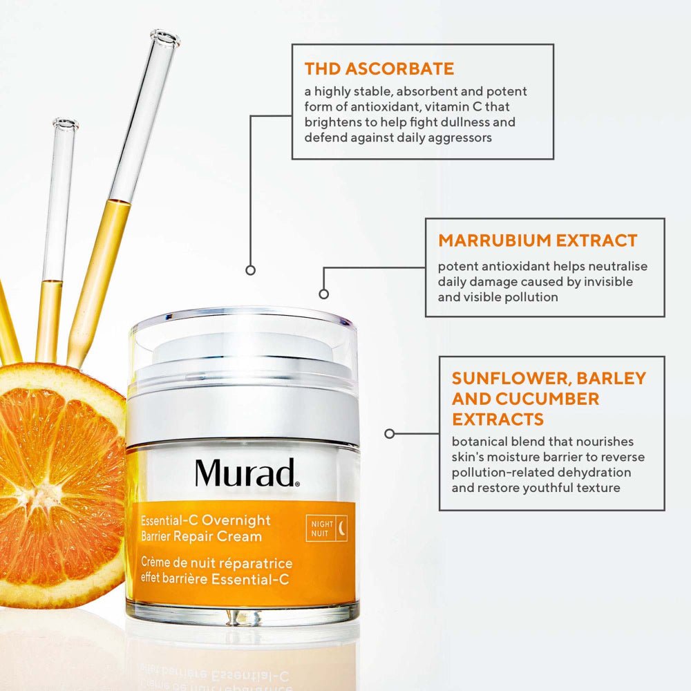 Murad Essential C Overnight Barrier Reapair Cream 50ml - Lili Beauty