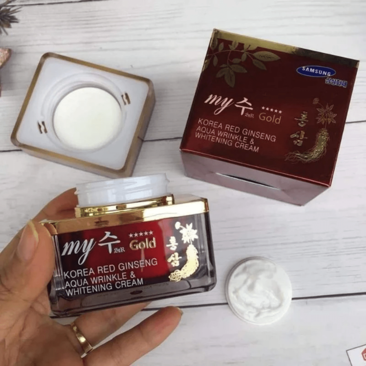 Mygold korea red ginseng aqua - wrinkle and whitening cream/50g - Lili Beauty