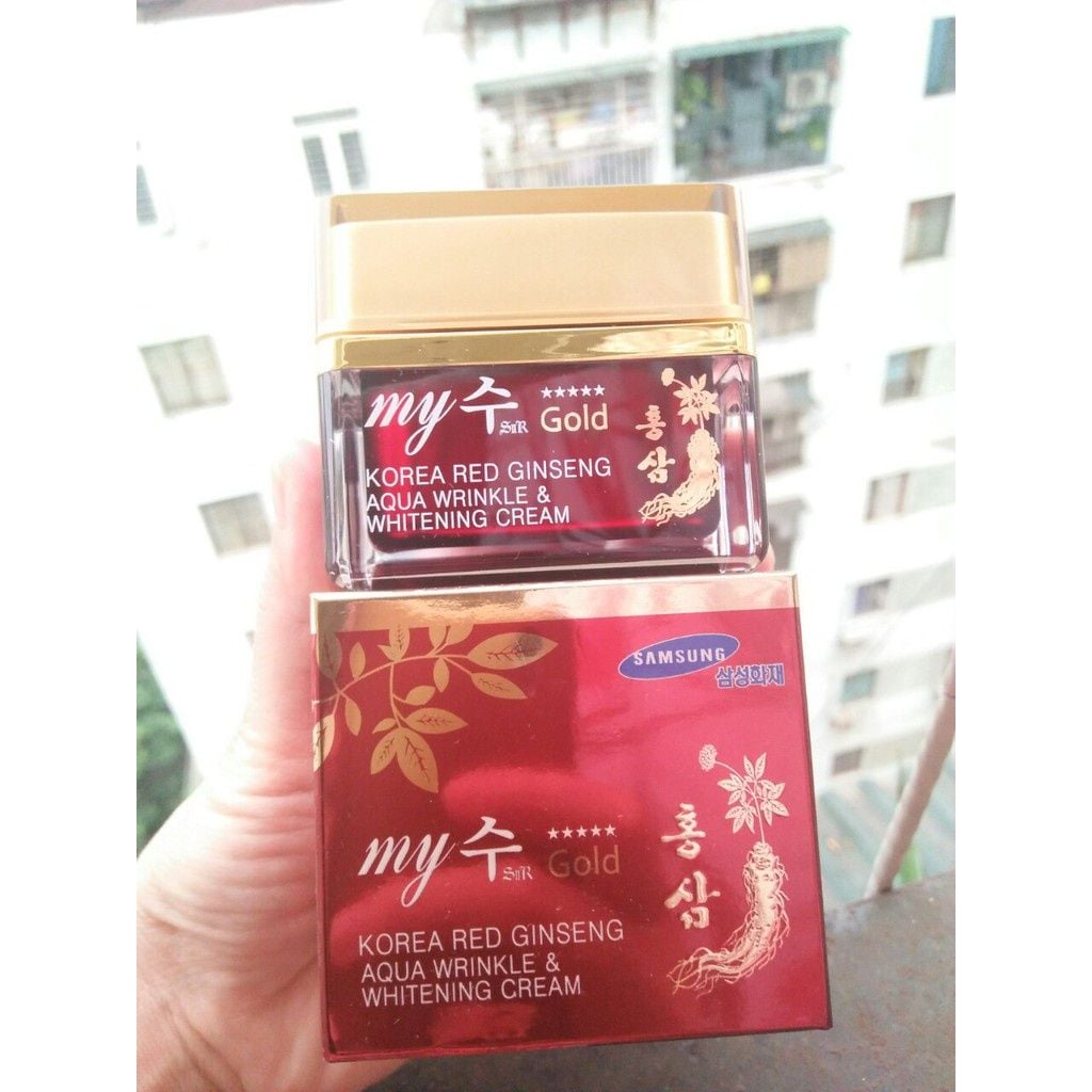 Mygold korea red ginseng aqua - wrinkle and whitening cream/50g - Lili Beauty