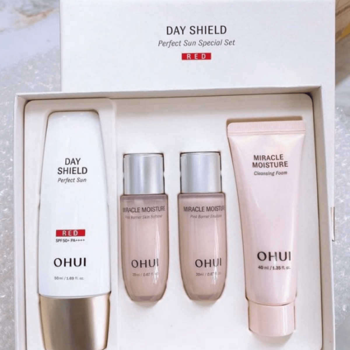 Ohui day shield perfect sun red special set - Lili Beauty