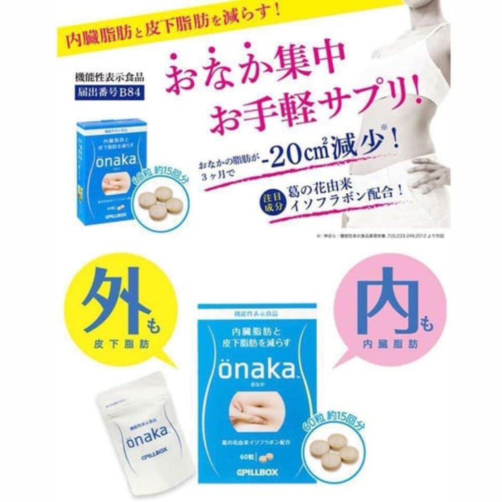 Onaka pillbox onaka tummy 60 tablets - Lili Beauty