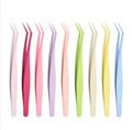 Stainless Steel Eyelash Tweezers Non-Sticky Diy Lash Tweezers Diy Non Sticky Tweezer DIY Cluster Eyelash