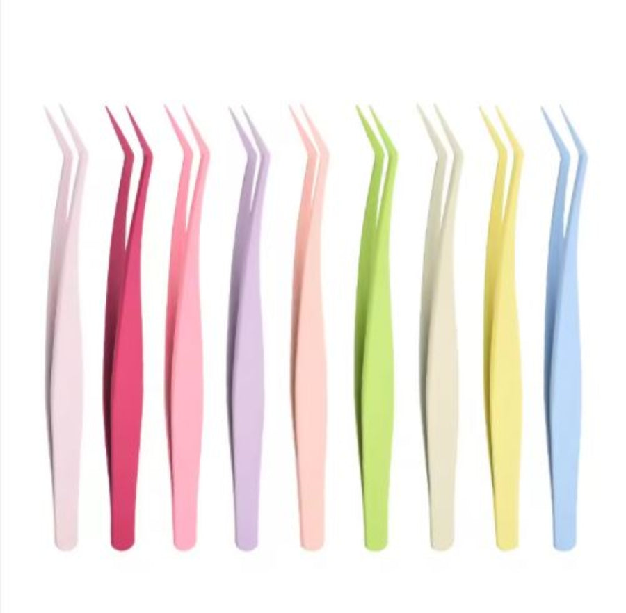 Stainless Steel Eyelash Tweezers Non-Sticky Diy Lash Tweezers Diy Non Sticky Tweezer DIY Cluster Eyelash