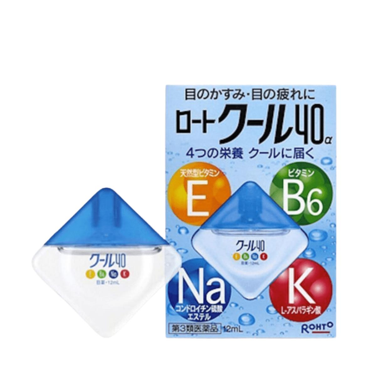 Rohto vitamin 40a eye drop/ blue/ 12ml - Lili Beauty