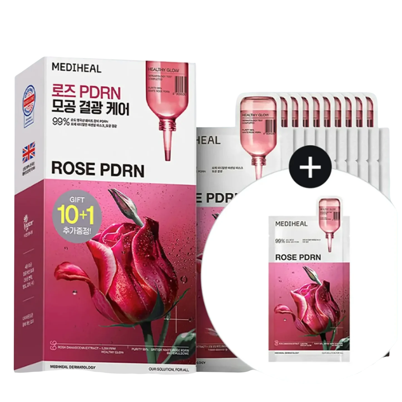 Mediheal Rose PDRN Essential Mask Sheet 24ml x 11ea