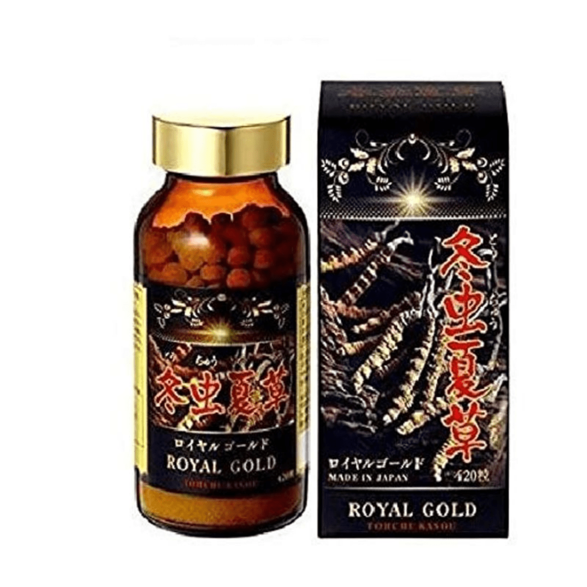 Royal Gold Tohchukasou Cordyceps Capsules 420 Capsules - Lili Beauty