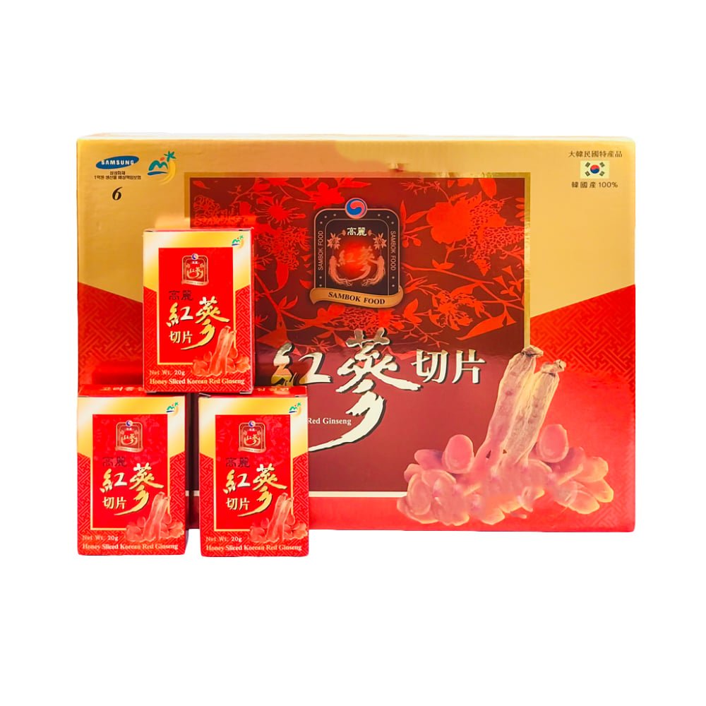 SAMBOK FOOD Honey Sliced Korean Red Ginseng 20g x 10ea - Lili Beauty