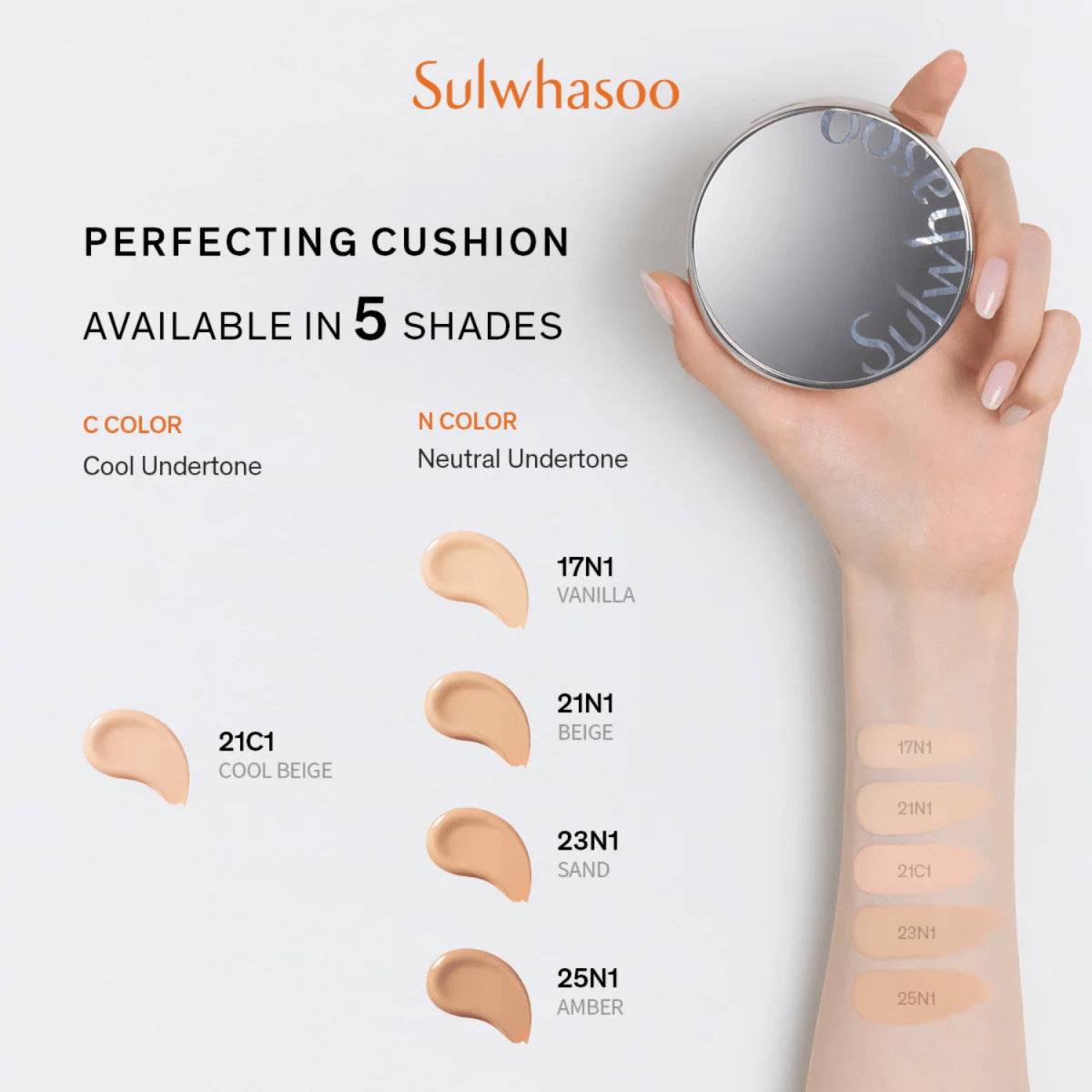 Sulwhasoo Perfecting Cushion With Refill 21n1 Beige - Lili Beauty