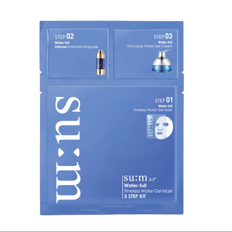 Su:m37 Water-full Marine Relief Gel Mask 3 STEP KIT (10 masks)