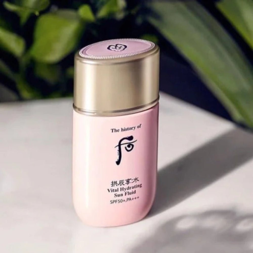 The History Of Whoo Gongjinhyang Soo Hydrating Sun Fluid Set 60ml + 13ml *4 - Lili Beauty