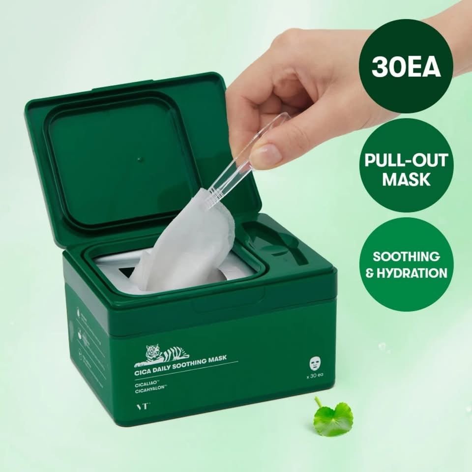 VT Cica Daily Soothing Mask 30Pcs - Lili Beauty