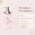 Weilaiya Niacinamide Shower Gel - Camellia Collection 450ml - Lili Beauty